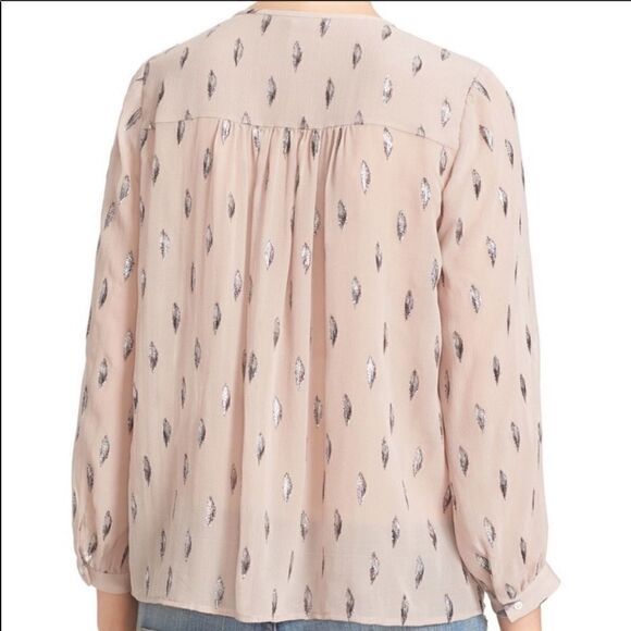 Joie Mauro Metallic Jacquard Blouse - Picture 4 of 12